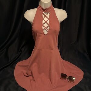 Express Choker Neck Dress NWT